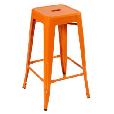Imagem de Banqueta Laráz Banquetas Iron Tolix Design Laranja - Laraz