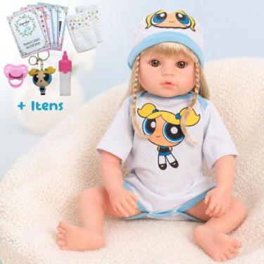 Imagem de Bebe Reborn Realista Menina Silicone Pode Dar Banho - Cegonha Reborn D