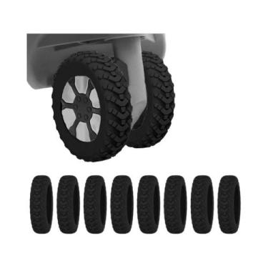 Imagem de Protetor De Rodas De Silicone Para Bagagem, 8 Peças, Textura Espessa, 