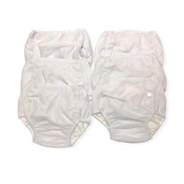 Imagem de Kit 6 calças enxuta fralda plástica reutilizável bebê - Tamanho 3
