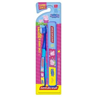 Imagem de Escova Dental Infantil Peppa Escolar Azul - Dentalclean