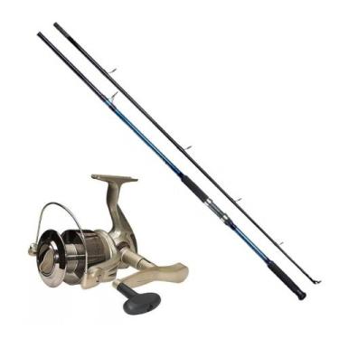 Imagem de Kit Molinete Pesca Elite 5000 + Vara Solara 2,40M 25Lbs Até 12 Kilos A