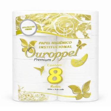 Imagem de Papel Higiênico Empresa 8 Rolos Grande Premium 300m Ouroppel