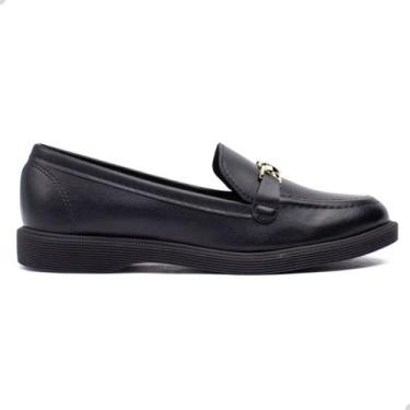Imagem de Sapato Feminino Oxford Moleca Mocassim Turim, Preto, 35