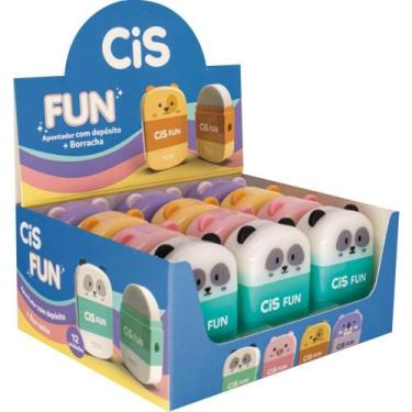 Imagem de Apontador com Deposito Decor. CIS FUN C/BORRACHA 4 Modelos DP.C/12 - S