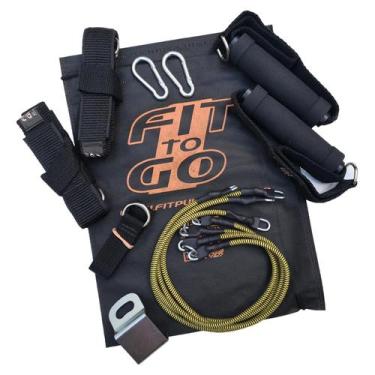Imagem de Extensores Elásticos Exercícios Treino em casa Fittogo Cord 25kg elást
