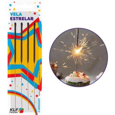 Imagem de Vela para Aniversario Estrelar C/04 PCT.C/10 - KLF Festas