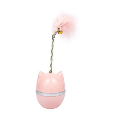 Imagem de Brinquedo interativo, João bobo gatinho com pena Rosa - PetzGrilo