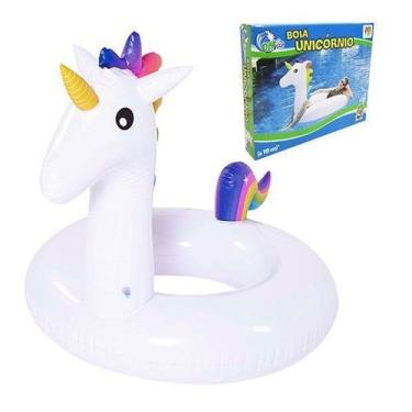 Imagem de Boia Inflável Jumbo Unicórnio 115cm - DM Toys