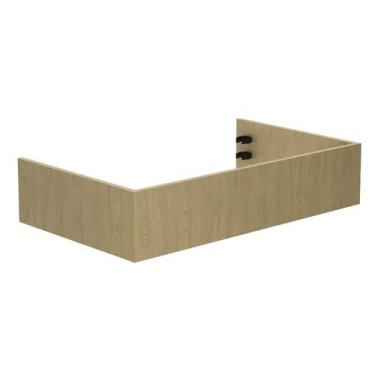 Imagem de Rodapé em MDP para Sala de Estar 17cm x 80cm Nanda Bege/Nature - Tecno
