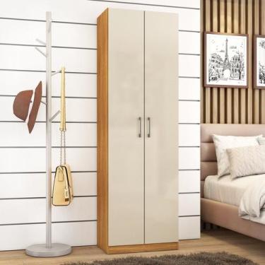 Imagem de Armário Multiuso Cali 2 Portas 182cm x 57cm x 35cm Bege/Cinamomo/Off W