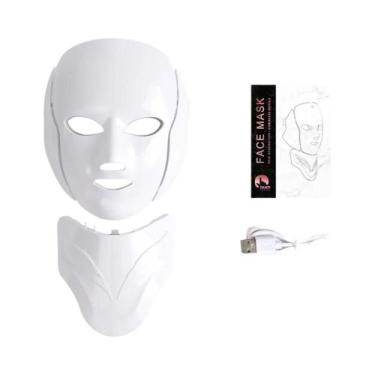 Imagem de Máscara Facial LED Sem Fio De 7 Cores Para Rejuvenescimento Da Pele, R