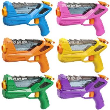 Imagem de Conjunto de 6 Pistolas de Água ZEBNYYA Coloridas de Longo Alcance