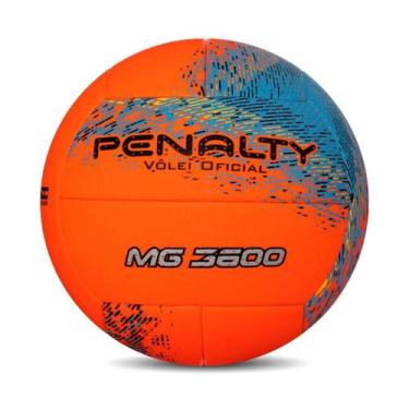 Imagem de Bola De Vôlei MG 3600 XXI Penalty, Laranja, Azul, Preto