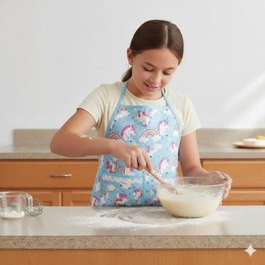 Imagem de Avental Infantil de Cozinha Estampado Impermeável Juvenil Kids COR:UNI