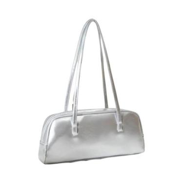 Imagem de Bolsa Pequena De Ombro Único Em Cor Sólida Estilo Francês Para Compras