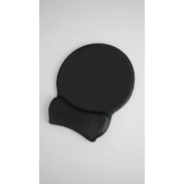 Imagem de Mouse Pad Ergonômico PU c/ Apoio 23x20cm Preto - Congratulations Store