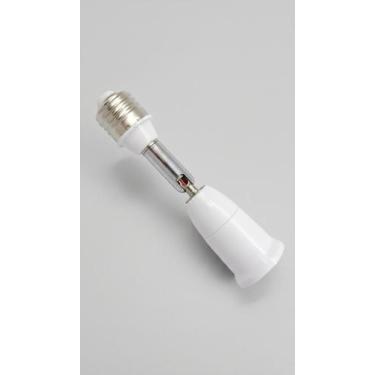 Imagem de Soquete Bocal Prolongador Articulado E27 140mm Branco - Congratulation