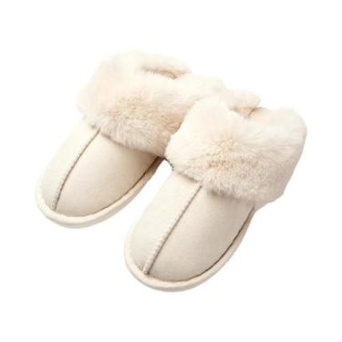 Imagem de Pantufas Femininas De Algodão Peludas E Quentes, Confortáveis Para O O