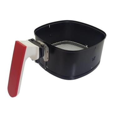 Imagem de Cesta C/ Alça Vermelha P/airfryer Philips Walita Viva Ri9217