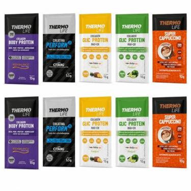 Imagem de Kit Degustação Thermo Life 10 Sachês Super Cappuccino Creatina Colágen