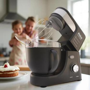 Imagem de Batedeira Planetária Philco Cinza com 700W e Bowl de 4,5L, Cinza, 110V