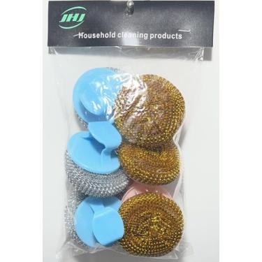 Imagem de Kit C/ 3 Kit Esponjas de Limpeza Metalicas Com Suporte C/6 - Dalla Val