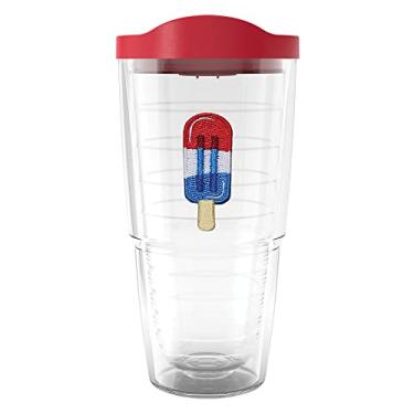 Imagem de Tervis Copo térmico de parede dupla da coleção Ice Popsicle feito nos EUA mantém as bebidas frias e quentes, 700 ml, bomb pop