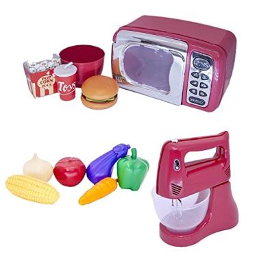 Imagem de Kit Menino Cozinha Eletro Chefe Comida Batedeira Legume 12pç