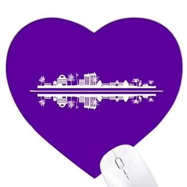 Imagem de Mousepad Reflections Humanistic Symbolize Urban Paisagem Arquitetura Coração Tapete de Borracha Jogo Escritório