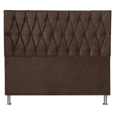 Imagem de Cabeceira Casal 1,40m Paris Suede Marrom