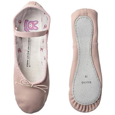 Imagem de Bloch Sapatilha de balé feminina Dance Bunnyhop com sola completa de couro, rosa, 15