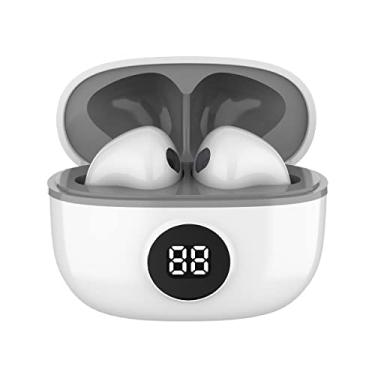 Imagem de WB Fone de ouvido Bluetooth In-ear Mini IO, Sem fio, Display Digital, Bateria 20h, IPX4, Super Bass, Compacto, Touch sensível ao toque, Conexão automática, Cinza