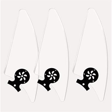 Imagem de Pás p/Ventilador Teto Acrílico Loren Sid e Arge P07 + Kit Instalação e Garras Pretas