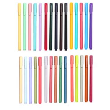 Imagem de 30 cores lindas canetas coloridas de tinta gel, conjunto de canetas multicoloridas, canetas de tinta de ponta fina para escola, escritório, materiais de arte, diário, desenho, rabiscos e anotações (30 cores sortidas)