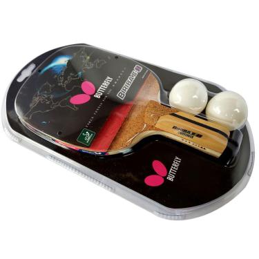 Imagem de Raquete Caneta Butterfly Biriba II + 2 bolas 40mm