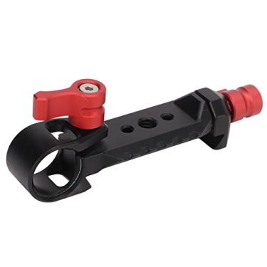 Imagem de Braçadeira de haste de bloco de guia de 15 mm, braçadeira de haste leve resistente à corrosão de 15 mm liga de alumínio resistente com orifício de parafuso de 1/4 para câmera SLR