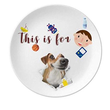 Imagem de Prato de porcelana Animal Paper Breaking Shock Pride Prato redondo para jantar masculino