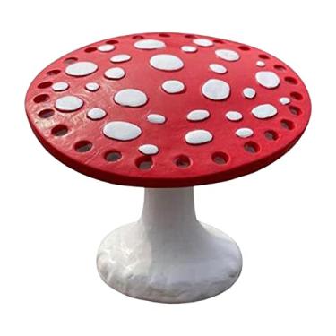 Imagem de Deevoka Organizador de de cogumelo, organizador de de 26 furos, suporte de exibição de para exibição de varejo, decoração de casa, vermelho