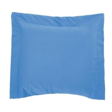 Imagem de Porta Travesseiro 150 Fios Bell Azul Vilela Enxovais 1 Peça
