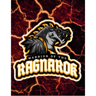 Imagem de Notebook Warrior of The Ragnarok - Fire Edition (Drago): College Ruled - 240 pages - Large 8,5 x 11 in
