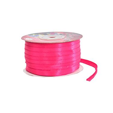 Imagem de Fita Cetim Kit n.01 Rosa Chiclete– 7 mm c/100 Metros – Para Artesanato, Costura e Embalagens