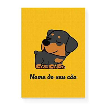 Imagem de Arte Maníacos Quadro Decorativo em Tela Canvas Rottweiler Comic - 23x16,25cm