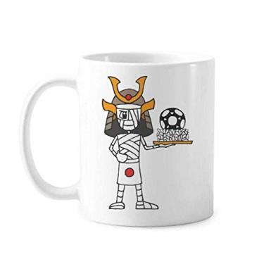 Imagem de Caneca japonesa Shogun Mamãe de futebol de cerâmica xícara de porcelana de café