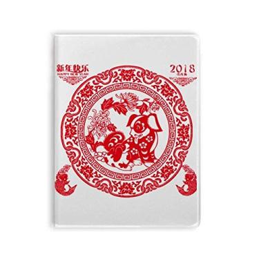 Imagem de Caderno de anotações para cães de ano novo chinês, capa de goma para diário