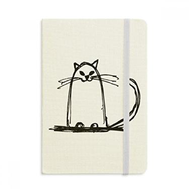 Imagem de Caderno em formato de gato encaracolado, capa dura oficial, diário clássico
