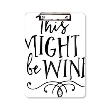Imagem de This Might Be Wine Lace Design Prancheta Pasta Escreva Placa de suporte A4