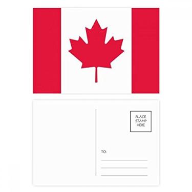 Imagem de Bandeira nacional do Canadá, país da América do Norte, conjunto de cartões postais de aniversário, cartão de agradecimento