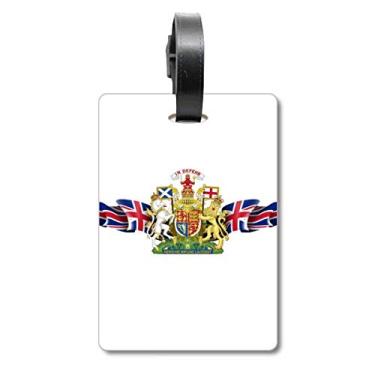 Imagem de Emblema nacional da bandeira do Reino Unido com etiqueta para bagagem e cartão para pendurar