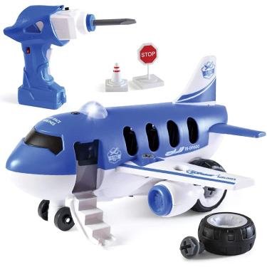 Avião de brinquedo elétrico epp, quadricóptero com rádio, controle